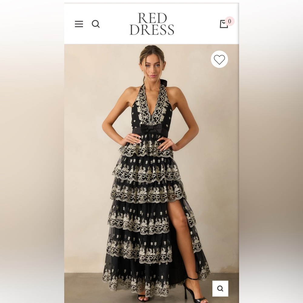 Dancing Under The Stars Black Tiered Maxi Dress